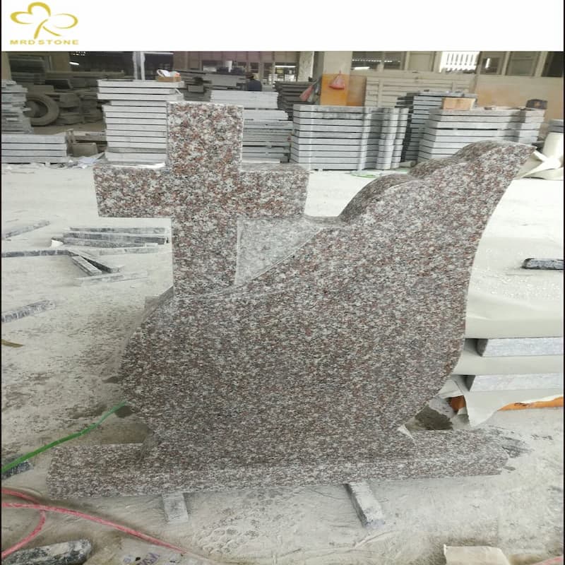 G664 Pink Granite Tombstone