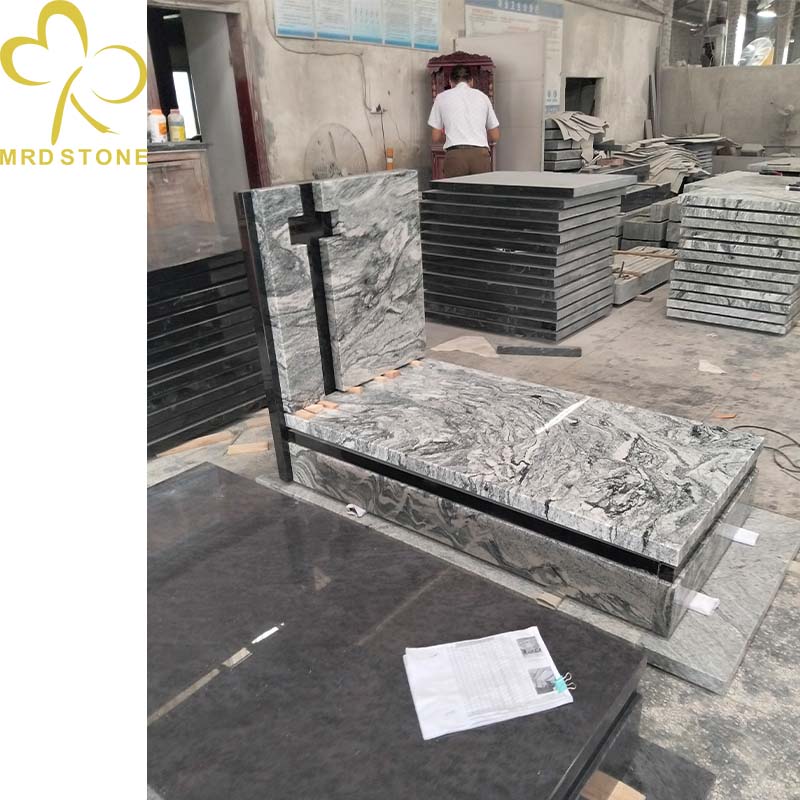 Black And White Granite Tombstone