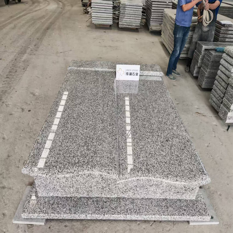 China Jilin White Polished Granite Tombstone