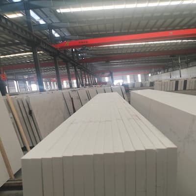 Quartz stone calacatta white factory diagram