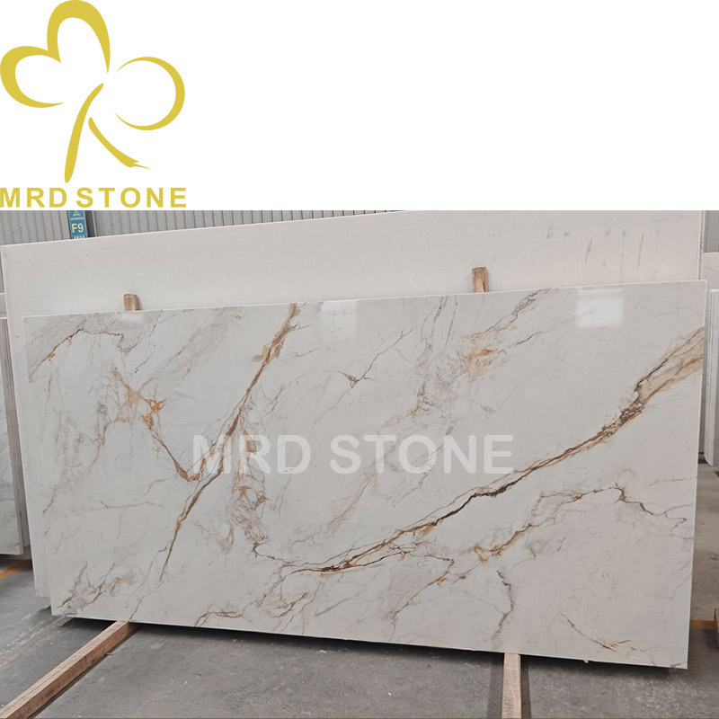 Calacatta Gold Quartz Slabs for Interior Design