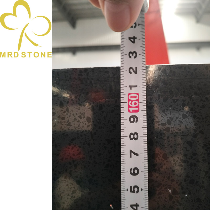 Crystal Black Artificial Quartz Slab